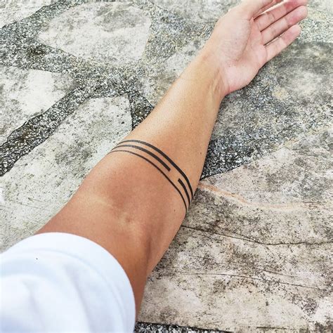 Tatuaje De Brazalete Minimalista Tatuaje Temporal De Etsy Espa A