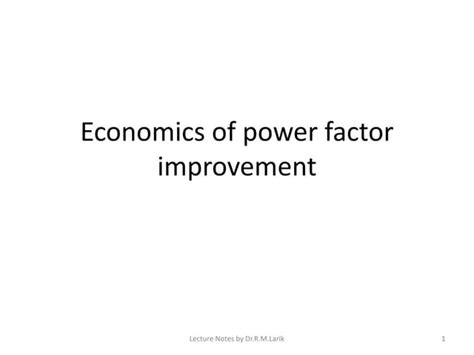 Power Factor Improvement Ppt