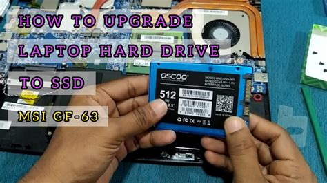 Upgrade Laptop Hard Drive To Ssd Msi Gf Youtube