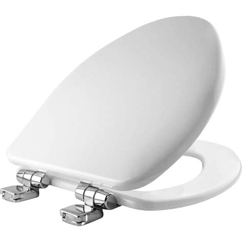 Bemis Elongated Closed Front Toilet Seat In White With Whisper Close