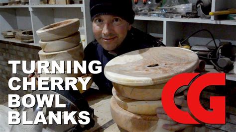 Turning Bowl Blanks From Cherry Logs Part 1 Youtube