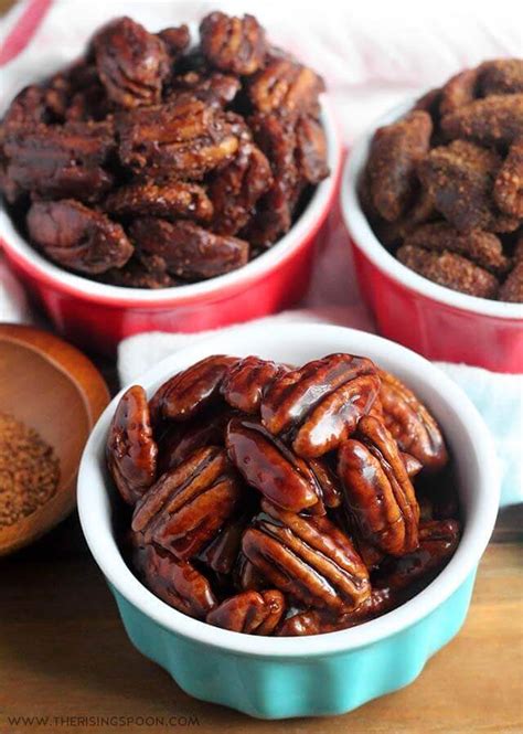 Stovetop Candied Pecans With Maple Syrup The Rising Spoon