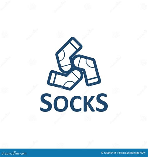 Creative Socks Logo Design Vector Art Logo Stock Illustration