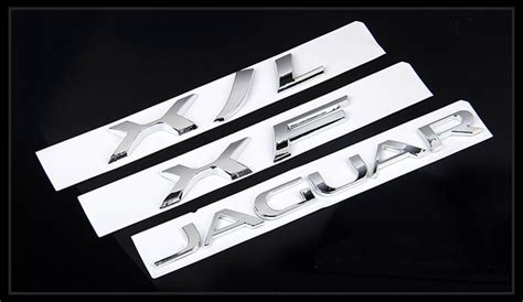 3d Chrome Silver Fit For Jaguar Xf Xj Xjl Letter Type Rear Badge Back