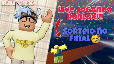 Live Jogando Roblox Sorteio Vem Se Divertir Roblox Youtube