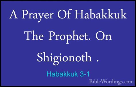 Habakkuk 3 - Holy Bible English - BibleWordings.com