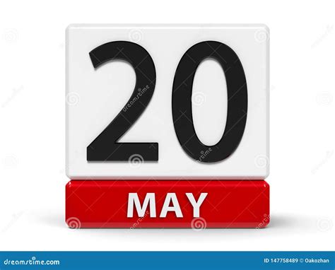 Cubes Calendar 20th May Stock Illustration Illustration Of Event