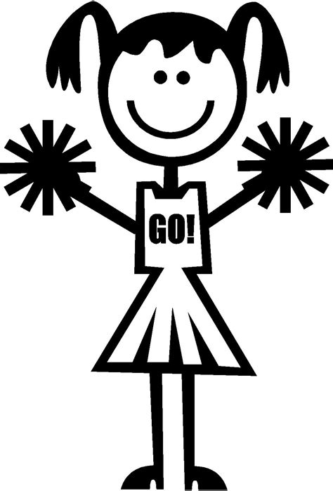 Cheerleader Clip Art Black And White Clip Art Library | Images and ...