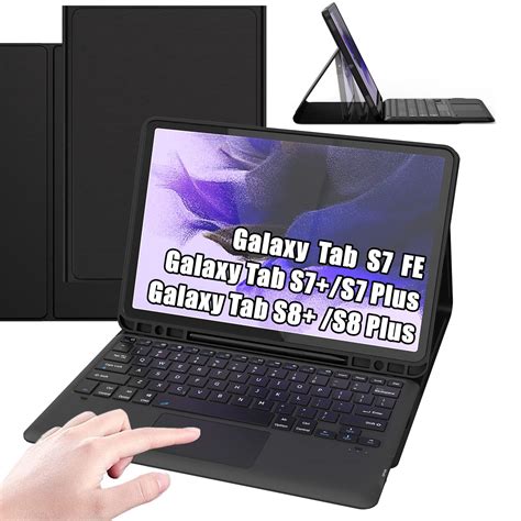 Buy Domeungalaxy Tab S7 Fes7 Pluss8 Plus Case With Keyboard 124 Inch Smart Detachable