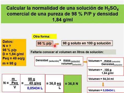 Normalidad De Cido Sulf Rico Comercial Youtube