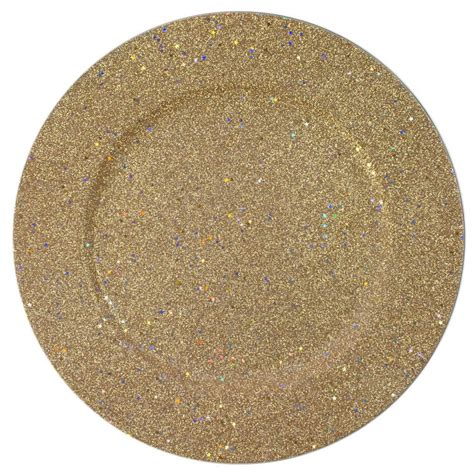 Case Of 24 Gold Glitter 12 75 Round Charger Plates Glitter Charger Charger Plates Gold Diy