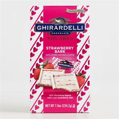 Ghirardelli Strawberry Bark Chocolate Squares Pack Of 4