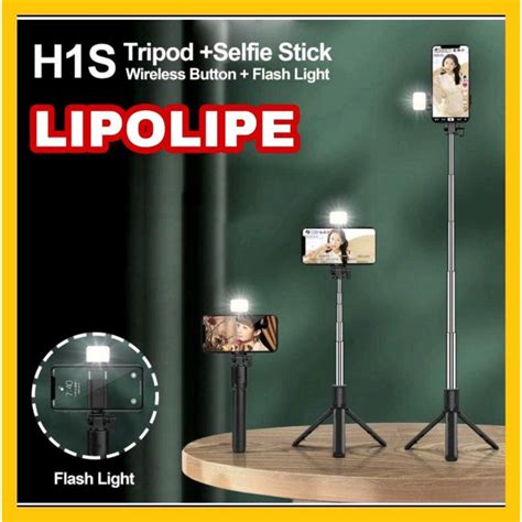 Jual Tongsis Tripod Bluetooth Hp Lampu Led H S Derajat Panjang M