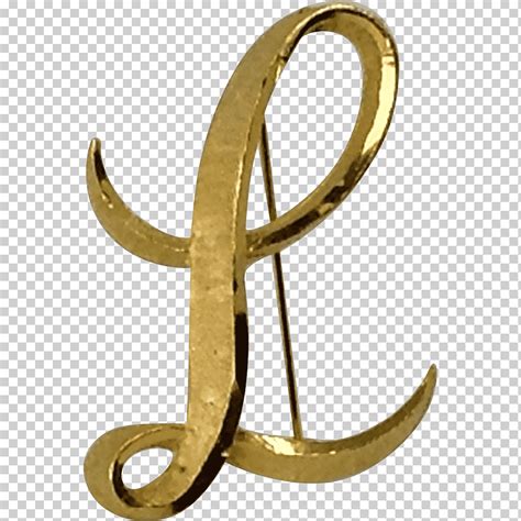 Broche Inicial Del Alfabeto De La Letra Oro Material Metal Png