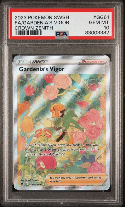 Pokemon Sword And Shield Crown Zenith Gg Fa Gardenia S Vigor Psa