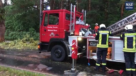 Feuerwehr Wittstock Beseitigt Sturmsch Den