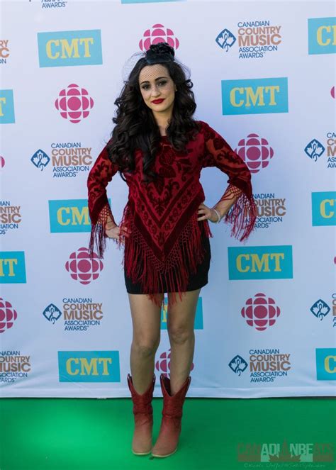 Lindi Ortega Red Fringe Shirt Black Mini Skirt And Red Cowboy Boots