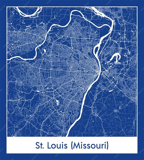 Premium Vector St Louis Missouri United States North America City Map