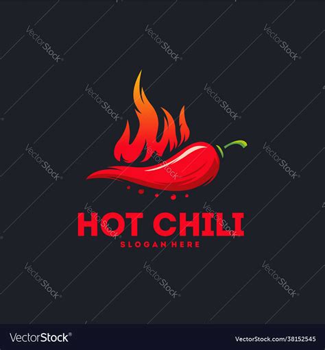 Hot Chili Logo Designs Concept Fire Royalty Free Vector