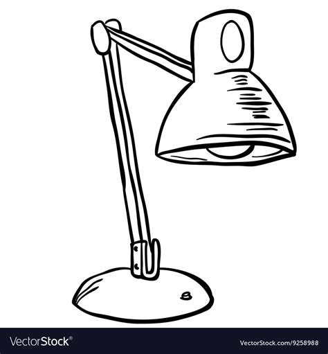 Black and white lamp Royalty Free Vector Image