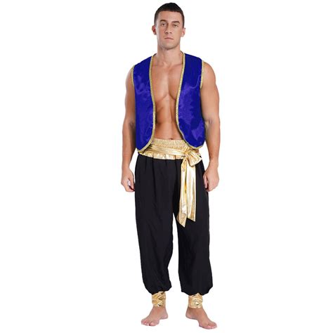 Herren Arabischer Prinz Kost M Araber Kleidung Weste Hose Set Halloween