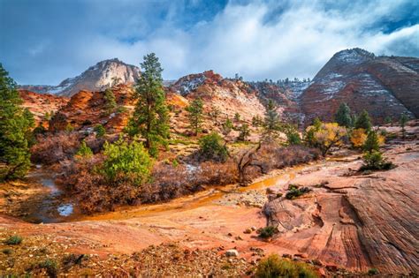 Utah USA Mountains Parks Zion National Park Crag HD Wallpaper