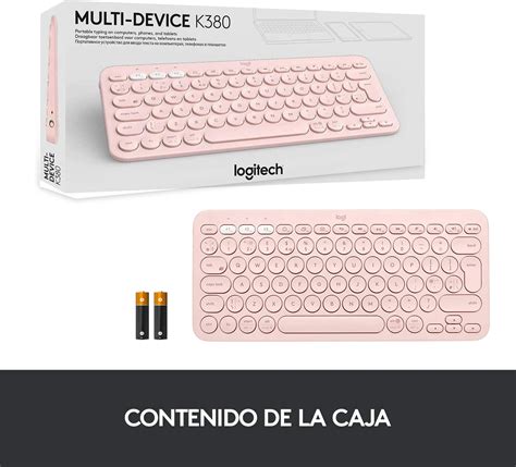 Logitech K Bluetooth Pink Teclado Discoazul Pt