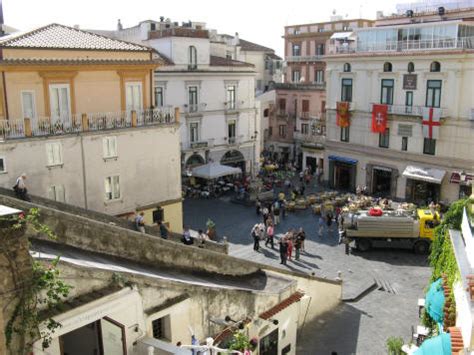 Piazza Del Duomo In Amalfi Italy Cathedral Square