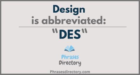 Abbreviation For Design Definition And Meaning Phrases Directory