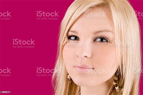 Woman Portrait Pink Background Stock Photo Download Image Now Adult