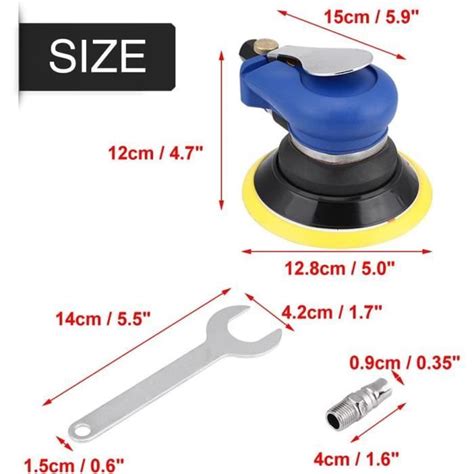 Ponceuse Orbitale Aléatoire À Paume D Air Ronde 9000 Tr Min Polisseuse