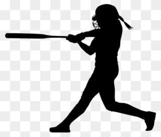 Pin Softball Clipart Transparent - Batting Softball Player Silhouette ...