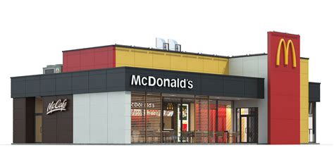 3D McDonalds Restaurant 04 Exterior CGTrader