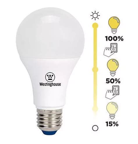 Ampolleta Led Bola A60 10w Luz Cálida E27 Dim Westinghouse Cuotas Sin Interés