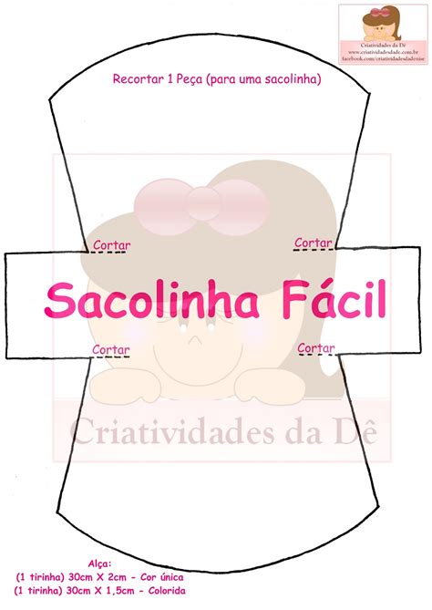 Fabuloso Molde De Sacolinha Em Eva Qj Ivango