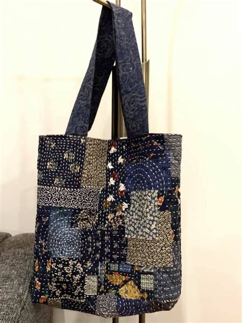 Patchwork Bags Quilted Bag Japanese Bag Japanese Patchwork Shashiko