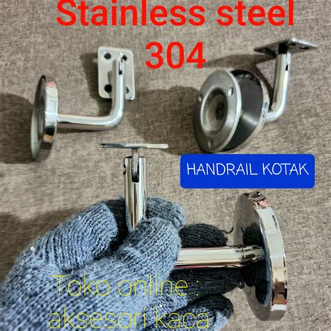 Jual Handrail Kotak Flexible Bracket Handrailing Clamp Banister Ke