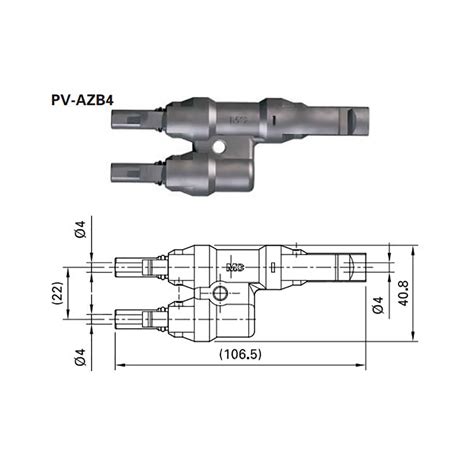 Staubli MC4 Branch Socket 2x Female 1x Male Shop Solar Cables Online