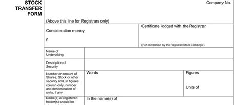 Uk Stock Transfer Form ≡ Fill Out Printable Pdf Forms Online