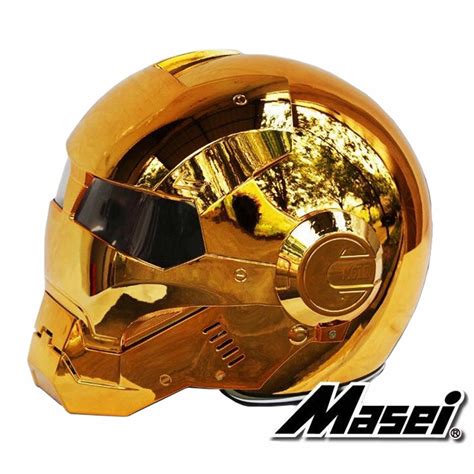 Blue White Masei Ironman Motorcycle Helmet Jpmotorcyclehelmet