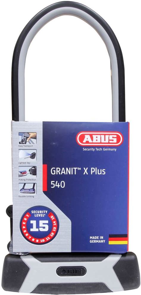 Antivol Abus En U 540 160HB300 EaZy KF Granit X Plus Noir Avec Carte De