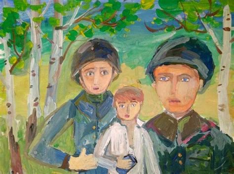 Детские рисунки и иллюстрации к повести "Сын полка".