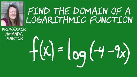 How To Find Domain Of A Logarithmic Function YouTube