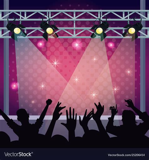 Music concert stage Royalty Free Vector Image - VectorStock