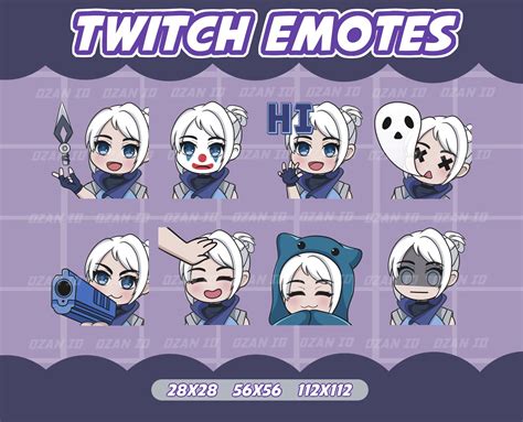 Jett Valorant Twitch Emotes Pack Twitch Emotes For Streamer Twitch