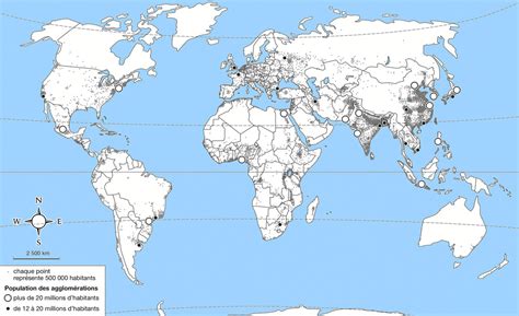 Diagramme de G La répartition de la population mondiale et ses