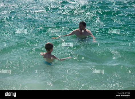 Summer Swim Sweden Stock Photo Alamy