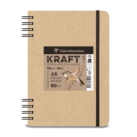 Clairefontaine Kraftpapier Natur Skizzenbuch Mit Doppelspirale