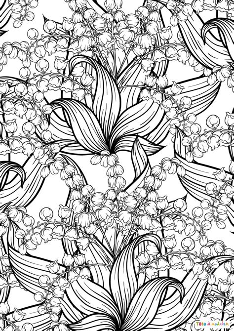 Coloriage Muguet pour le 1er mai avec Tête à modeler Page 3