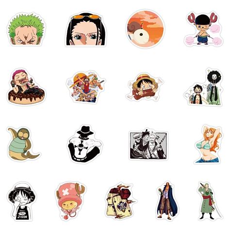 Pacote 50 Adesivos One Piece Loja One Piece